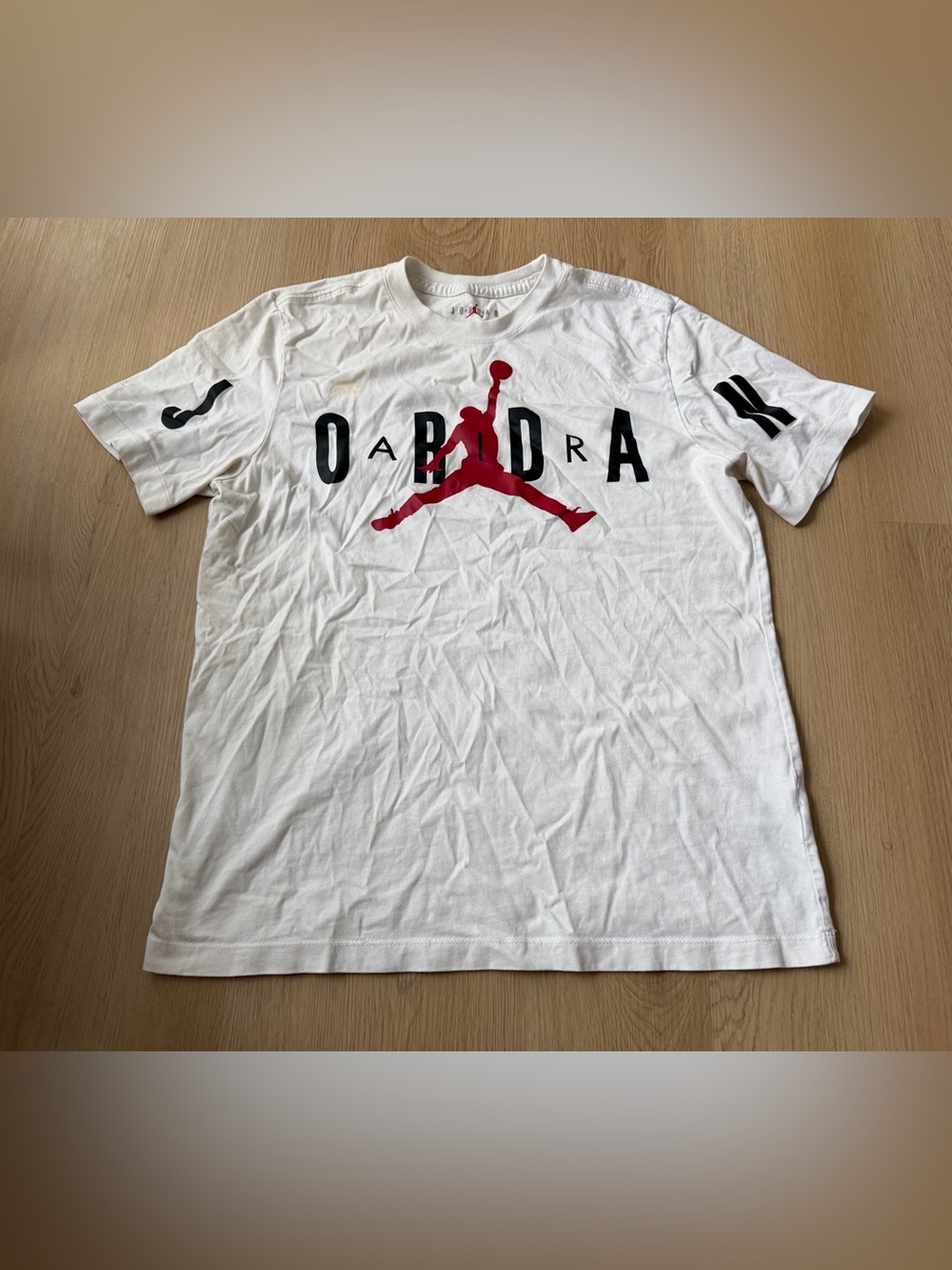 Nike Air Jordan Jump Man Logo White Men's T-shirt Size M DV1445-100
